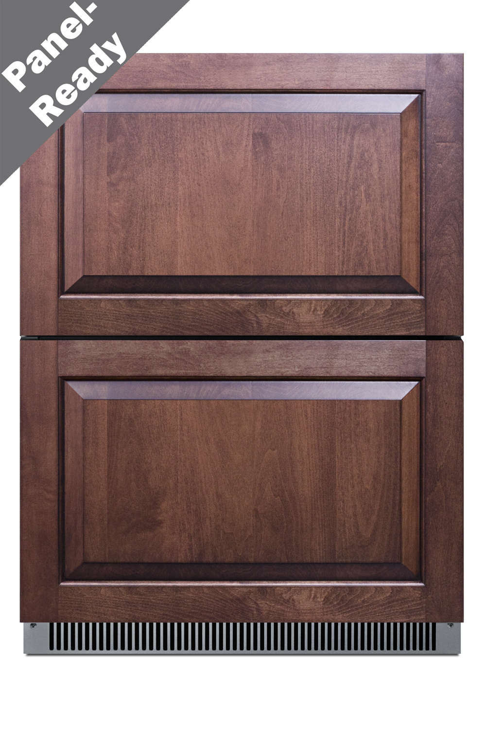 Commercially listed ENERGY STAR certified 2-drawer frost-free freezer in stainless steel designed for indoor or outdoor use under standard or ADA compliant counters